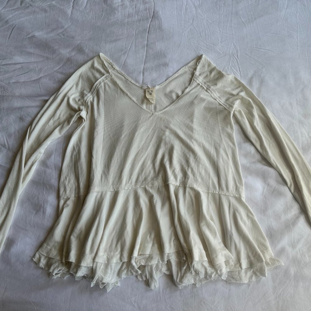 Free People Flowy White Tunic (XS)